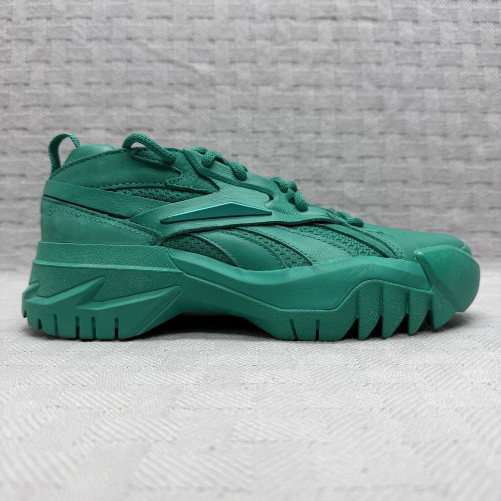 Reebok Cardi B Club C V2 Shoe Womens Size 8 Green Chunky Platform Sneaker GY7213